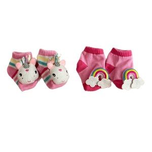 2 pair of adorable baby socks